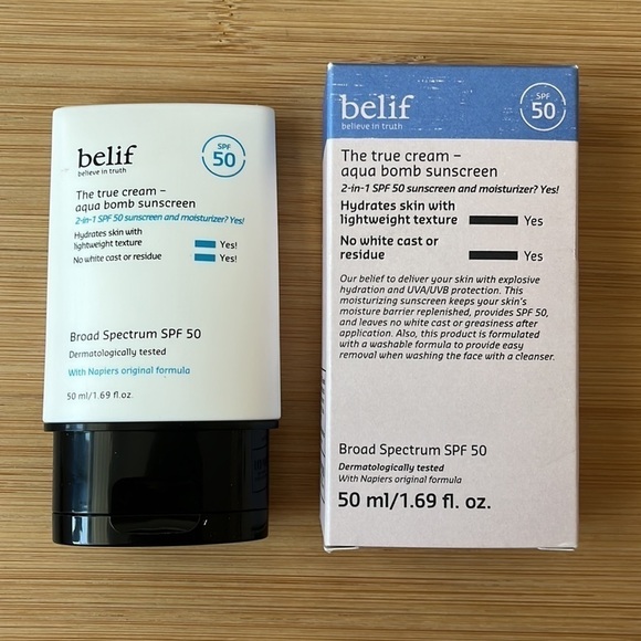 Brand New Belif The True Cream Aqua Bomb Sunscreen 2-in-1 SPF 50 & Moisturizer - Picture 8 of 8